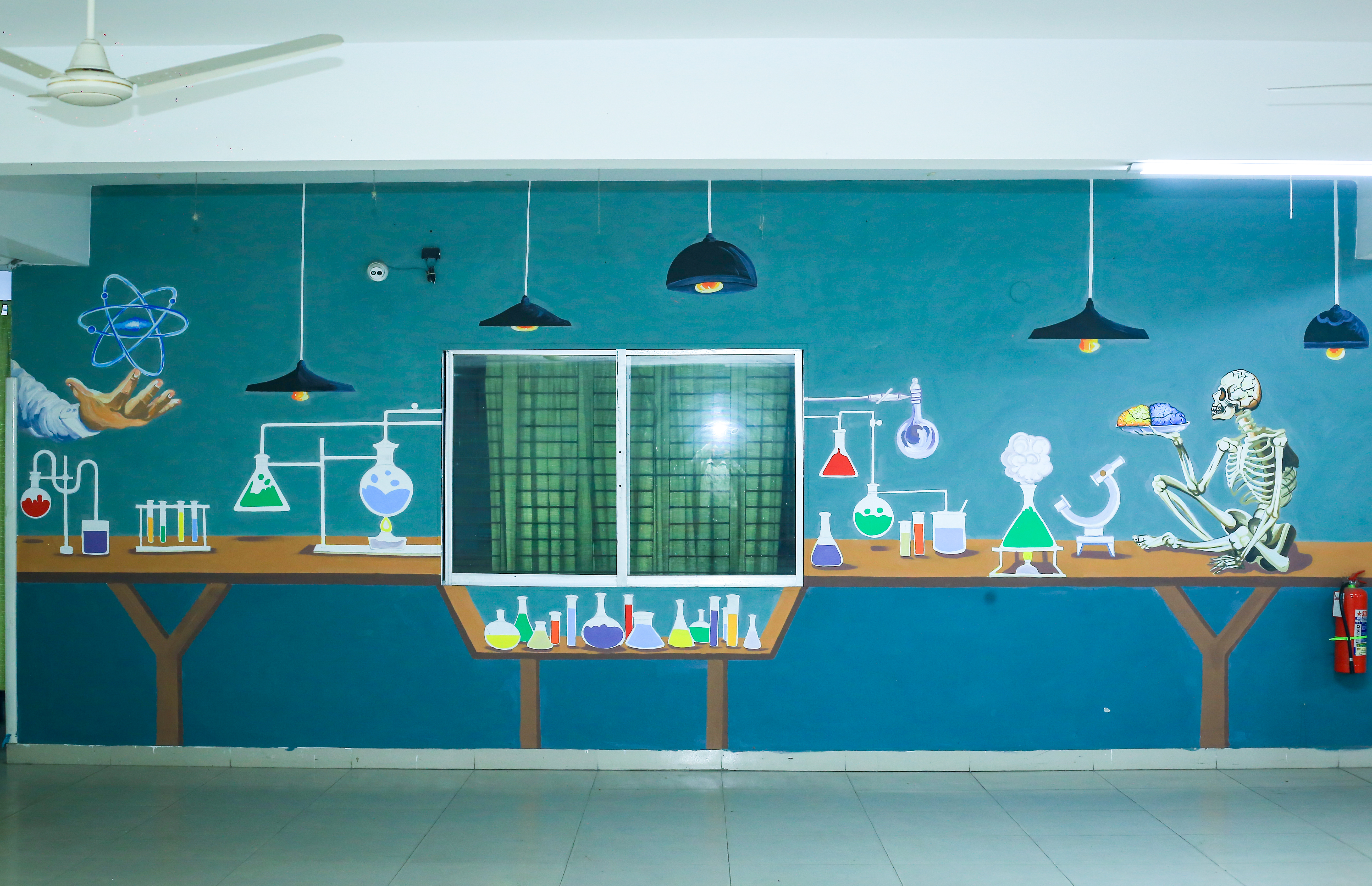 Decorated classroom wall